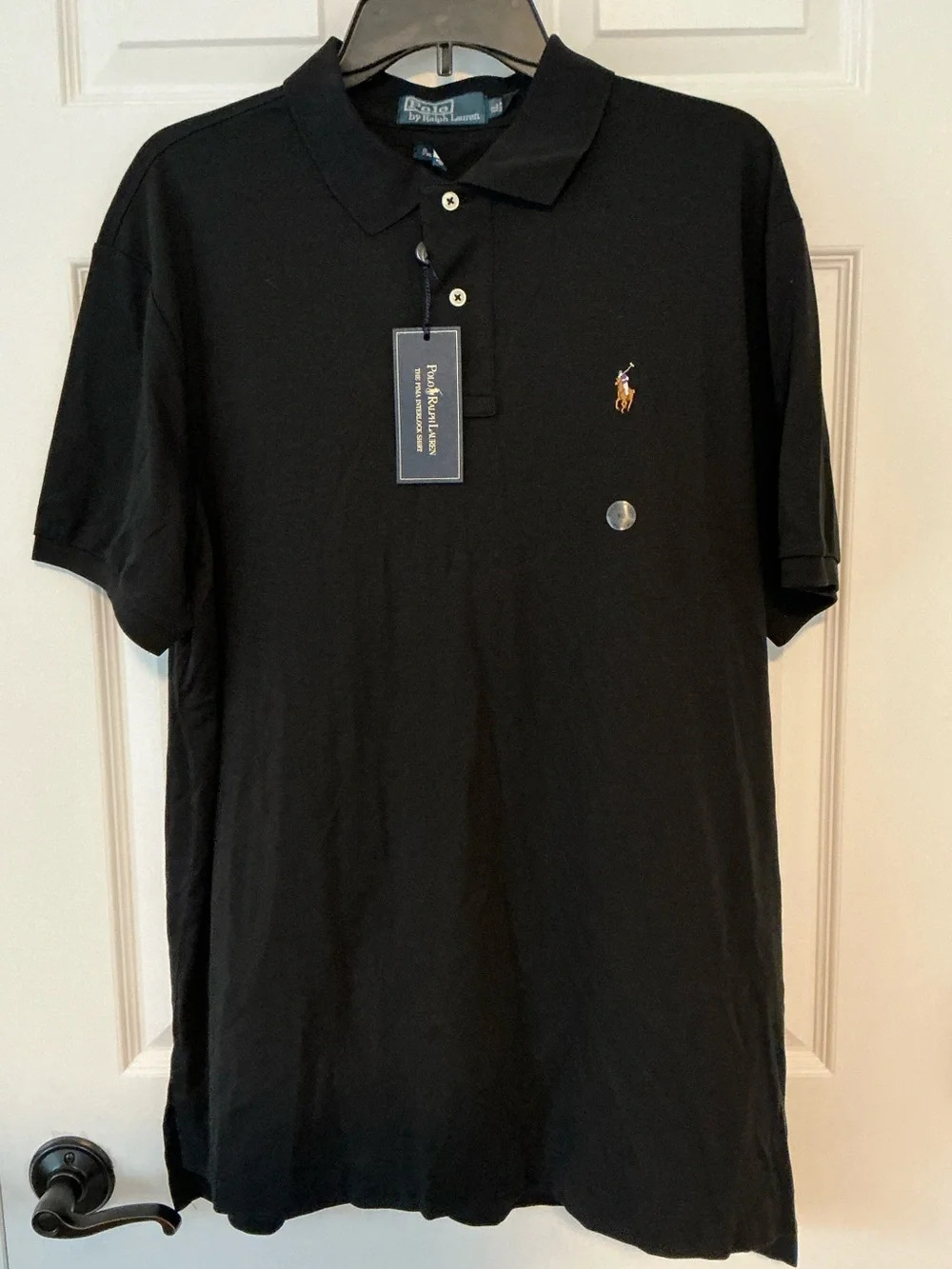 POLO Ralph Lauren Pima Interlock Polo Men’s Shirt | Black | Size XL NWT